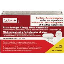 OPTION+ ALLERGY & SINUS EXTRA STRENGTH 40 TABLETS