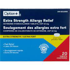 OPTION+ ALLERGY RELIEF EXTRA STRENGTH 20 TABLETS