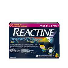 REACTINE JR FAST MELT 12 TABLETS