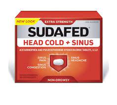 SUDAFED HEAD & COLD SINUS EXTRA STRENGTH 12 CAPLETS