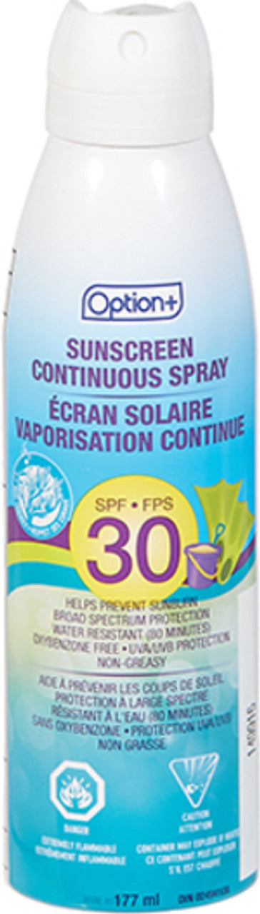 OPTION+ SPRAY SUNSCREEN SPF30 177ML