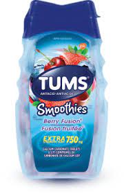 TUMS SMOOTHIES EXTRA STRENGTH BERRY FUSION 120