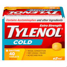 TYLENOL COLD EXTRA STRENGTH DAYTIME 40 TABLETS
