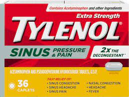 TYLENOL SINUS PRESSURE & PAIN 36 TABLETS