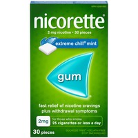 NICORETTE 2MG GUM EXTREME CHILL MINT