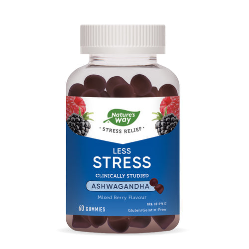 NATURE'S WAY LESS STRESS GUMMIES ASHWAGANDHA 60CT