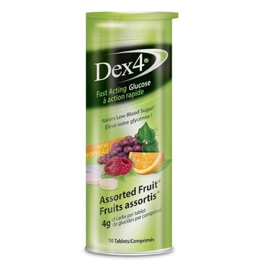 DEX-4 GLUCOSE ASSORTED FRUIT TABS 10