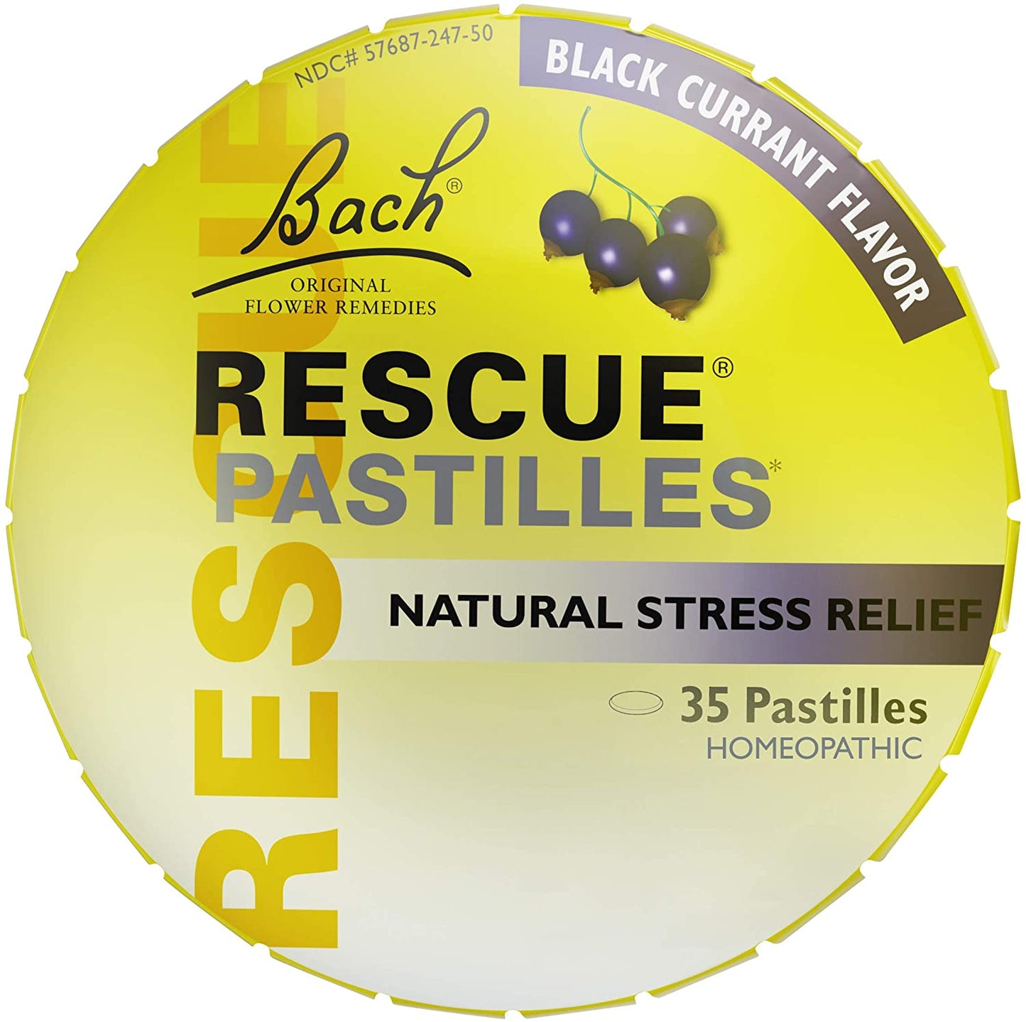 RESCUE PASTILES BLACK CURRANT BACH PURITY