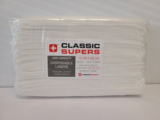 CLASSIC SUPERS/LINERS 10 CM X 28 CM /EACH