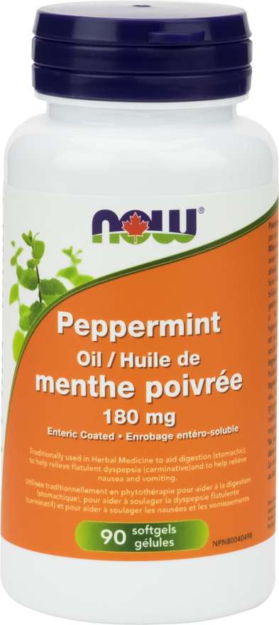 NOW PEPPERMINT FENNEL GINGER PILLS 90 SOFT GEL