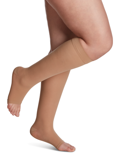 SIGVARIS, SHEER FASHION, 15-20MMHG, KNEE, WOMENS, OPEN TOE