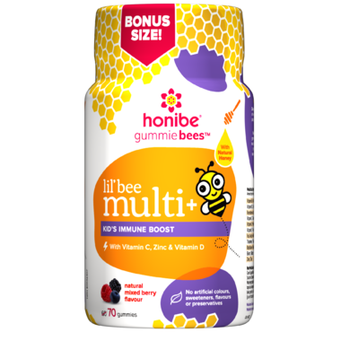 HONIBE KIDS COMPLETE AND IMMUNE BOOST 60 GUMMIES MIXED BERRY